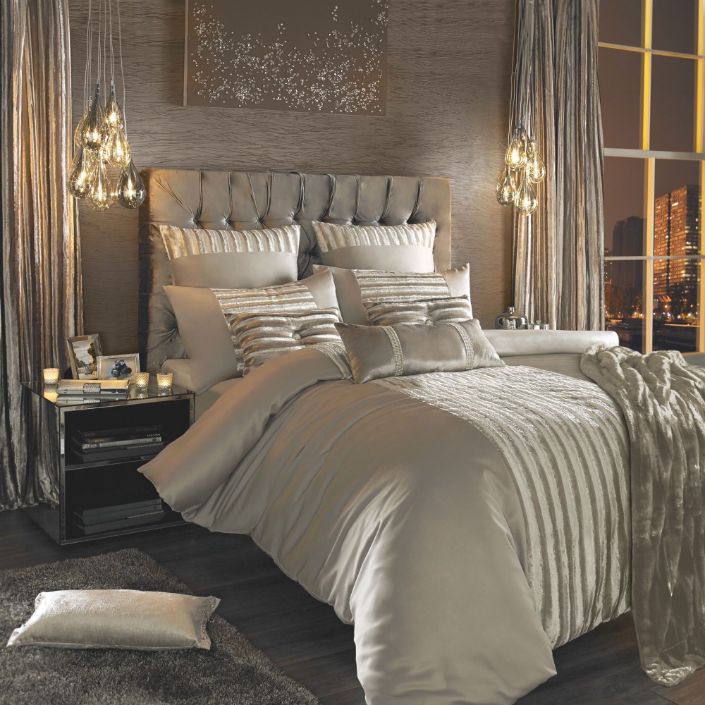 Kylie Minogue Lucette Praline Bedding Duvet Cover Bed Linen